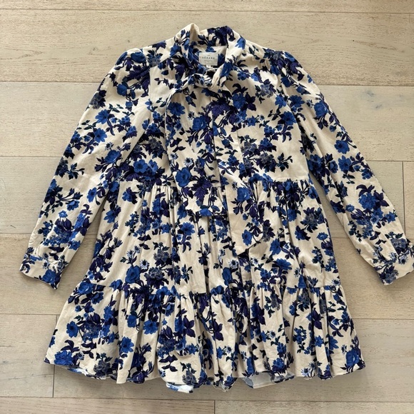 Rare & NWOT Sezane soledad dress in blue flowers 38 Medium - Picture 7 of 14